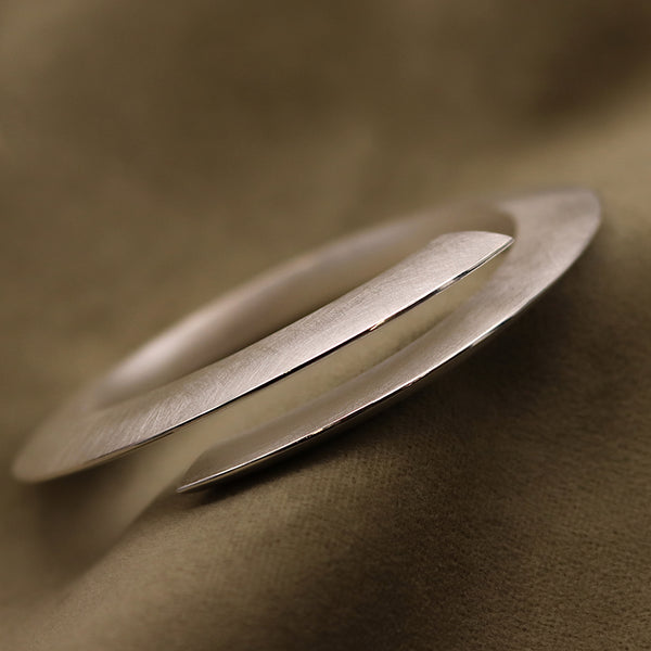 Silver Edge Loop Bangle
