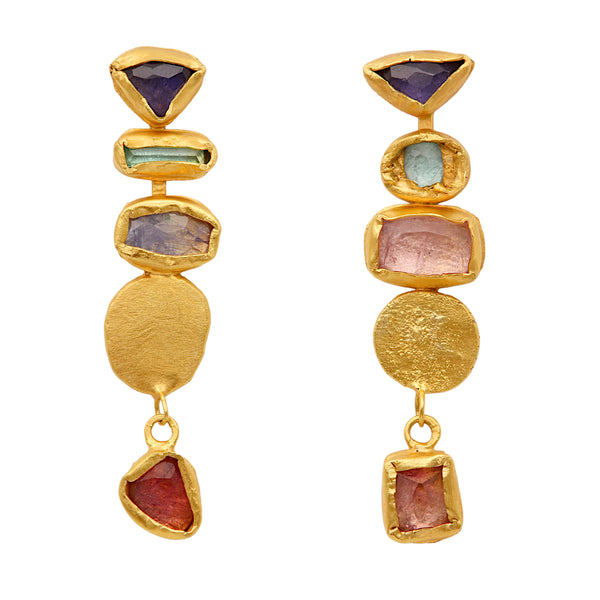 Molten Relics Pastel Tourmaline Drop Earrings
