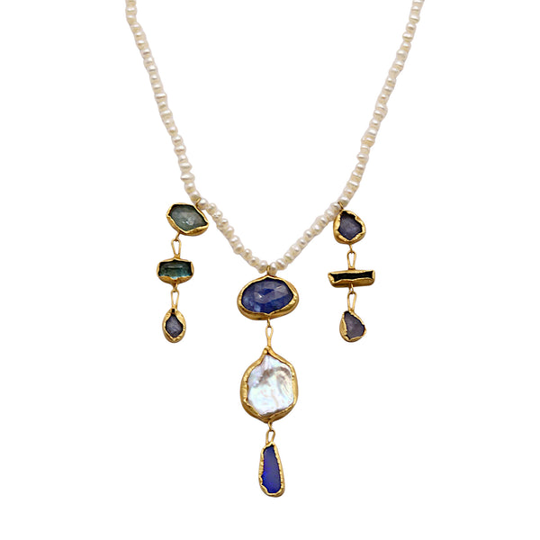 Pearl Triple Drop Necklace