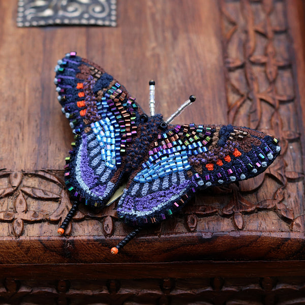Red Spotted Purple Butterfly Brooch