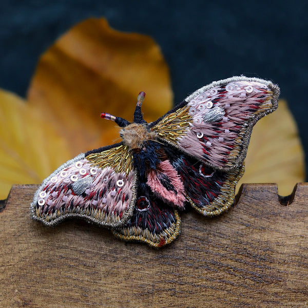 Emperor Moth Brooch