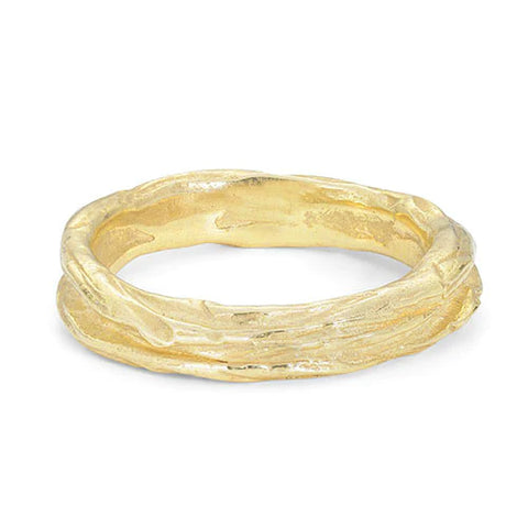 Medium Ripple Gold Ring