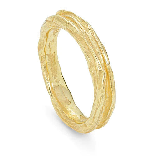 Medium Ripple Gold Ring