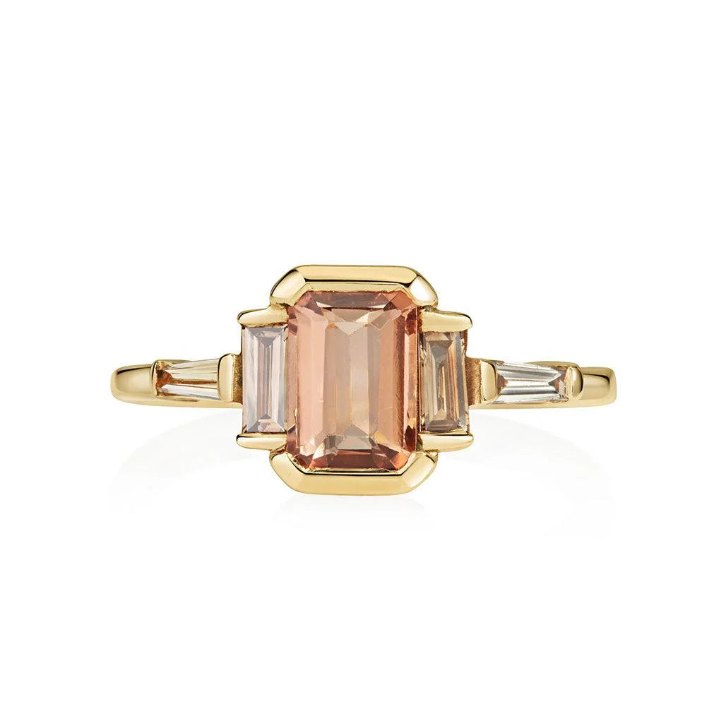 Salila Peach Tourmaline Ring