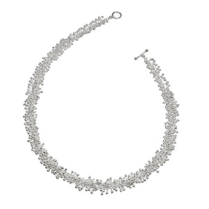 Silver Molecular Necklace