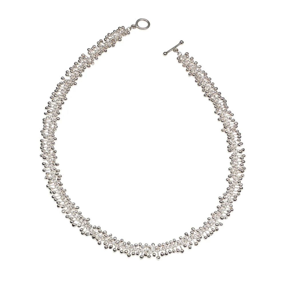 Silver Molecular Necklace