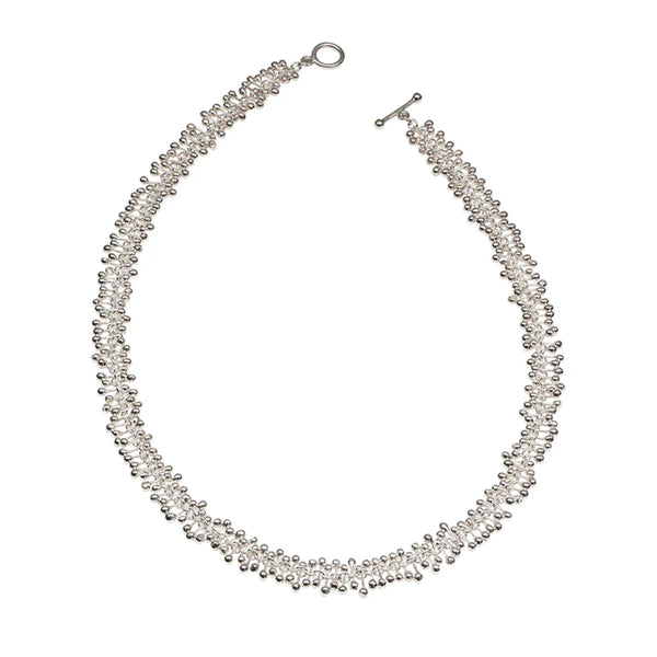 Silver Molecular Necklace