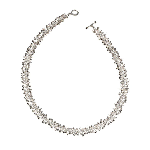 Silver Molecular Necklace