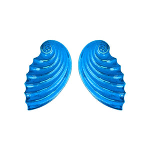 Blue Shell Siren Earrings