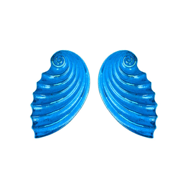 Blue Shell Siren Earrings