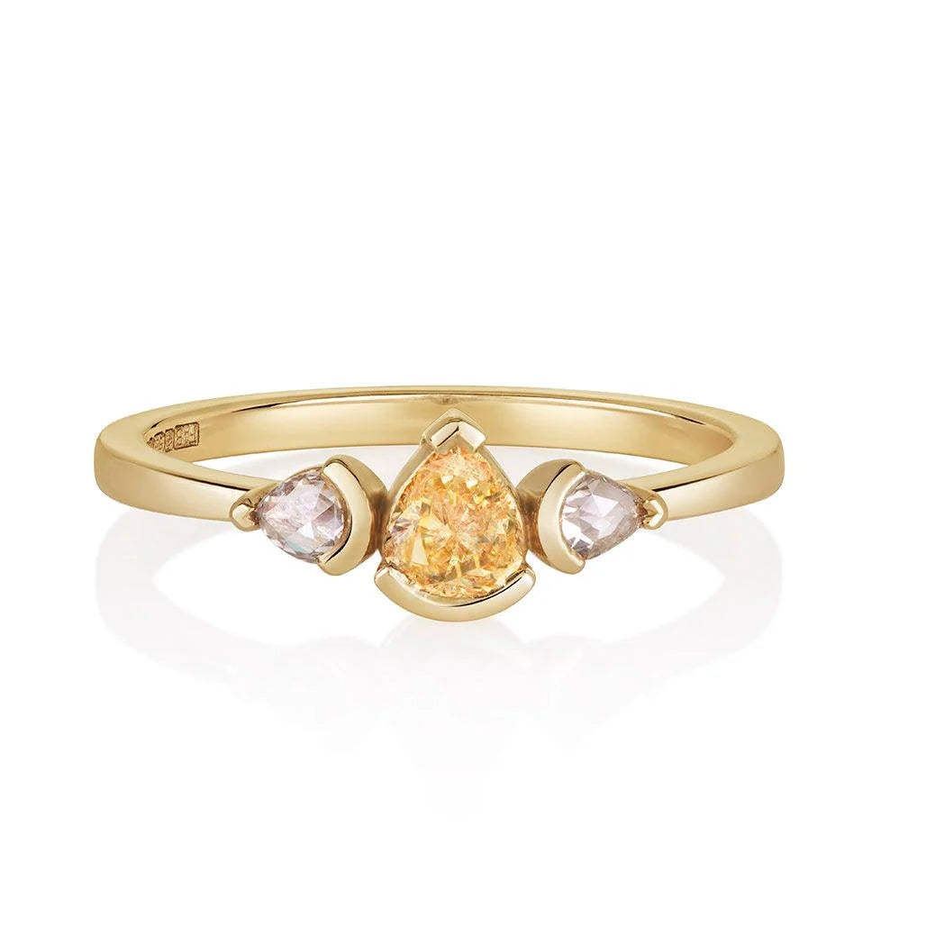 Sona Pear Diamond Ring