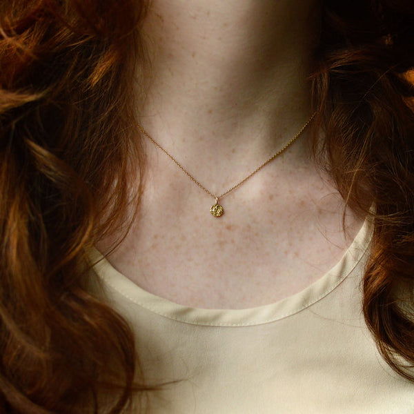 Miniature Golden Moth Necklace