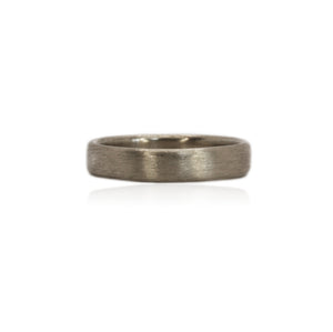 Flat Comfort Wedding Band In 14ct White Gold