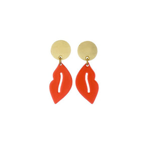 Papaya Lips Earrings