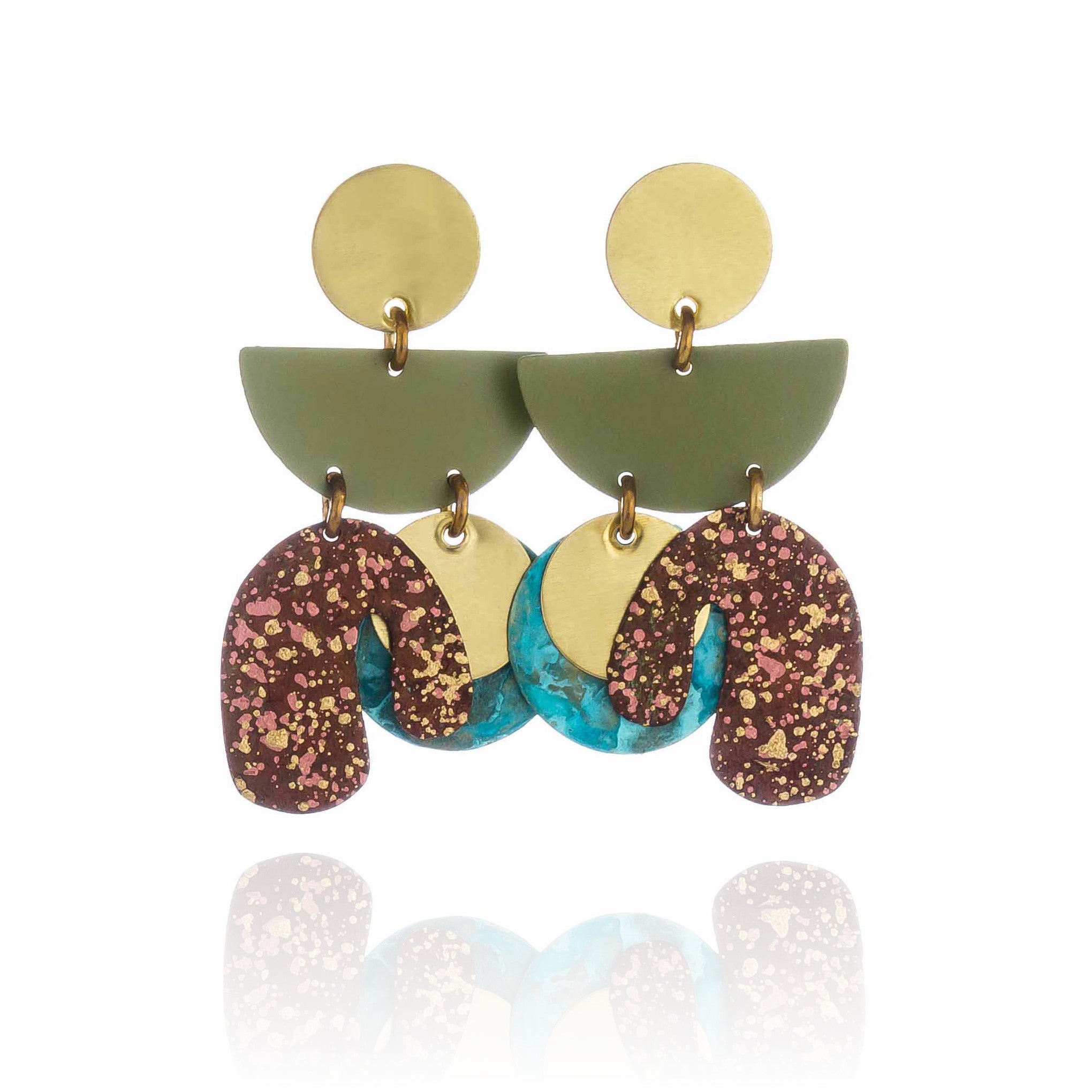 Moss Surrealist Mobile Earrings