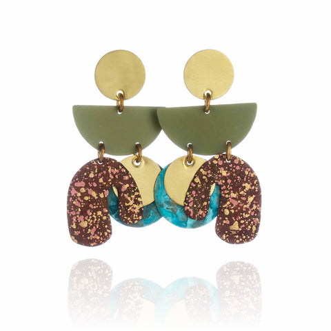 Moss Surrealist Mobile Earrings