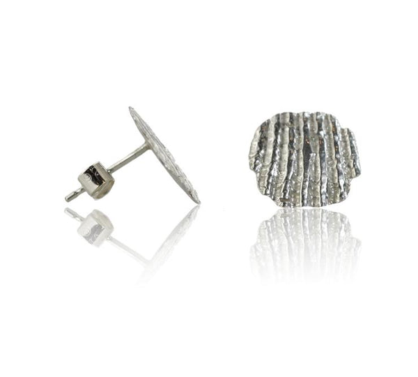 Silver shell fragment studs
