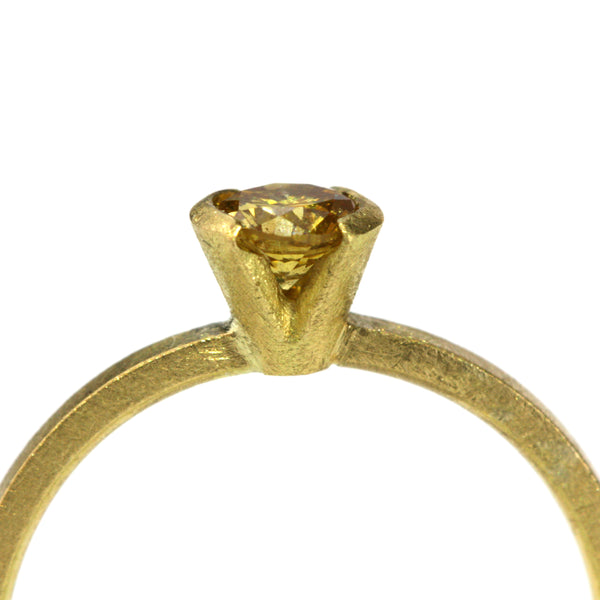Vibrant Yellow Diamond Ring