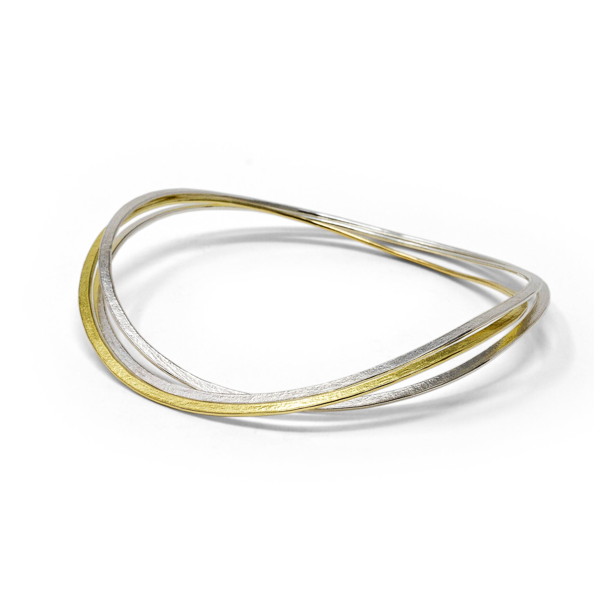 Honesty Bangle Triple In Silver And Gold