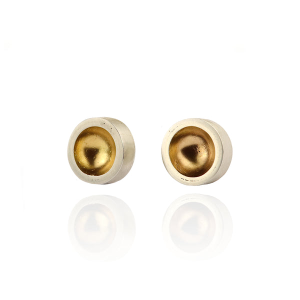 Gold And Silver Domed Studs