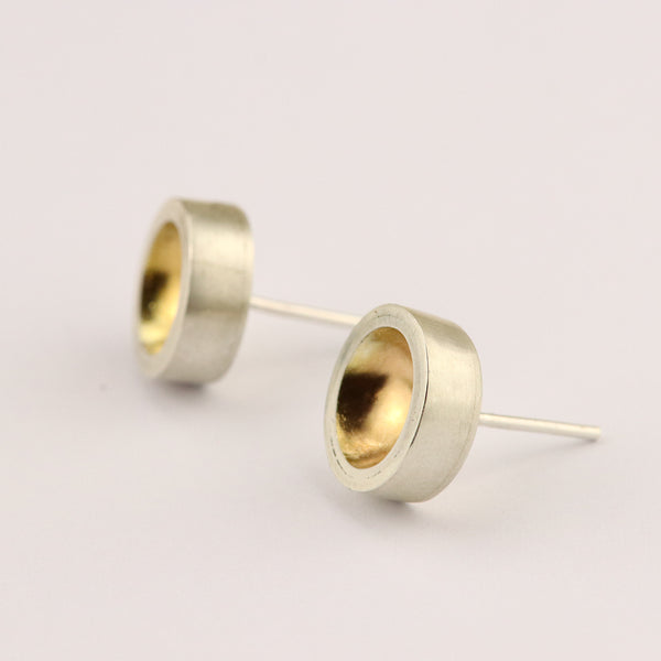 Gold And Silver Domed Studs