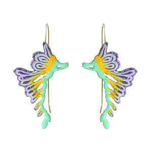 Large Enamel Freesia Earrings