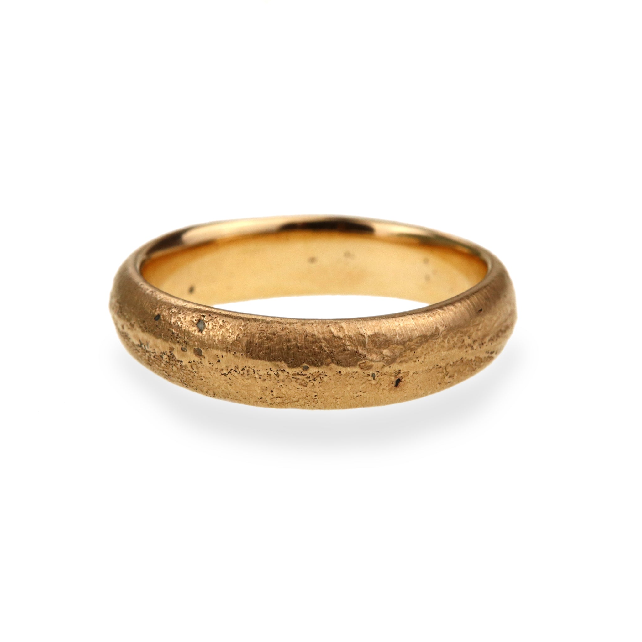Sandcast 18ct Rose Gold 5mm Ring