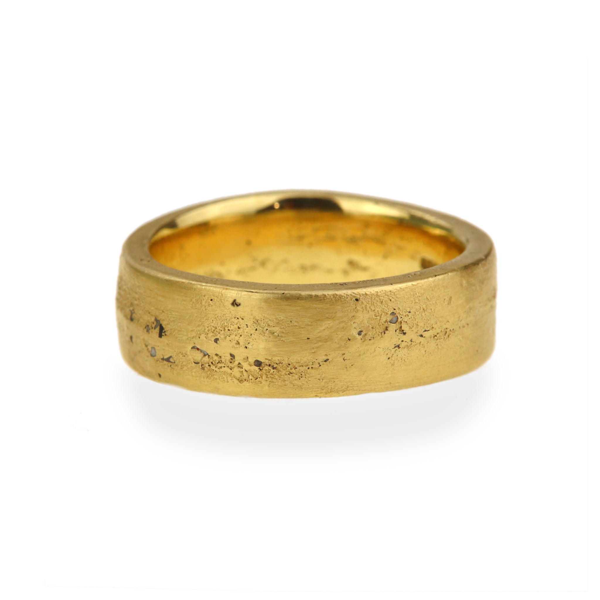 Sandcast 18ct Yellow Gold 7mm Ring