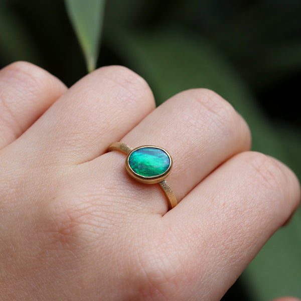 Asymetric Opal Ring