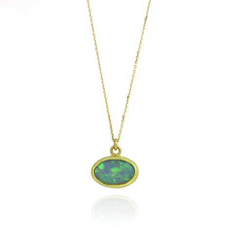 Oval Opal Necklace