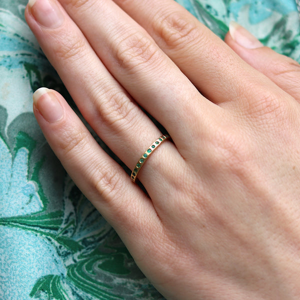 Comfort Fit Emerald Eternity Ring