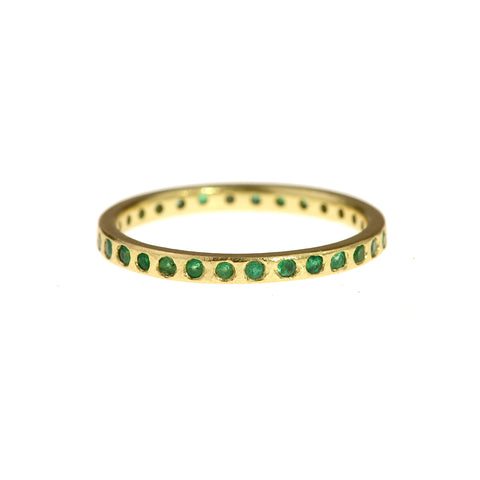 Comfort Fit Emerald Eternity Ring