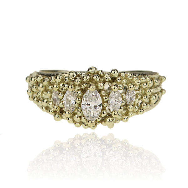 Marquise Diamond Cluster Ring