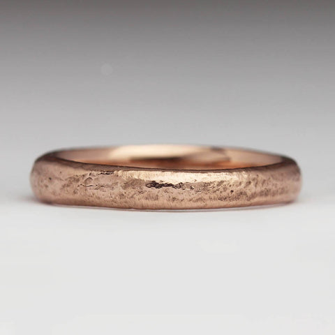 Sandcast 9ct Rose Gold 3mm Ring