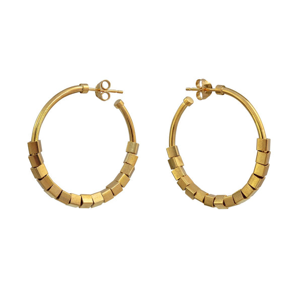 Metropolis Large Cubes Hoop Earrings