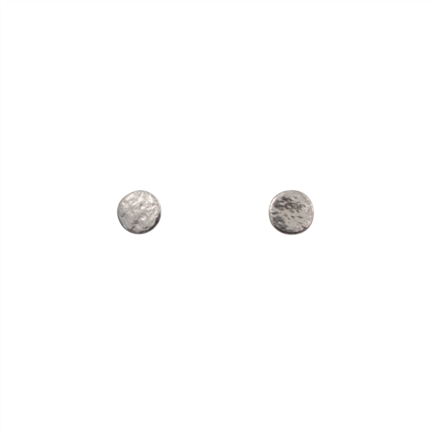 Silver Paillette Small Stud Earrings