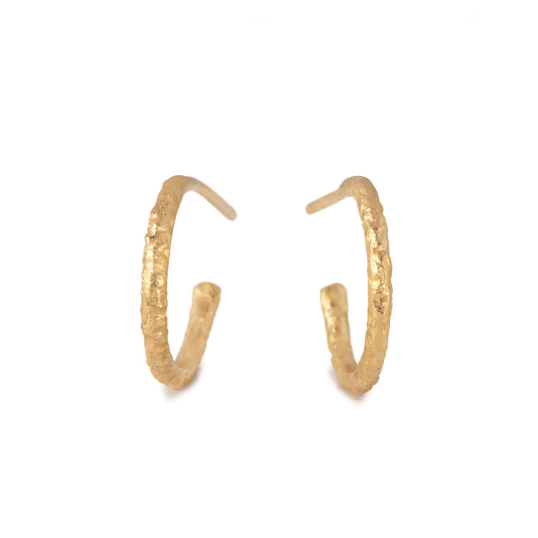10mm Scattered Gold Hoop Earrings