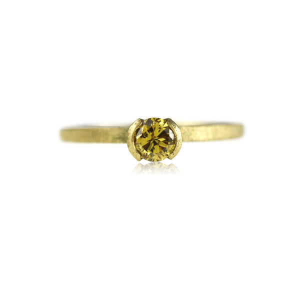 Vibrant Yellow Diamond Ring