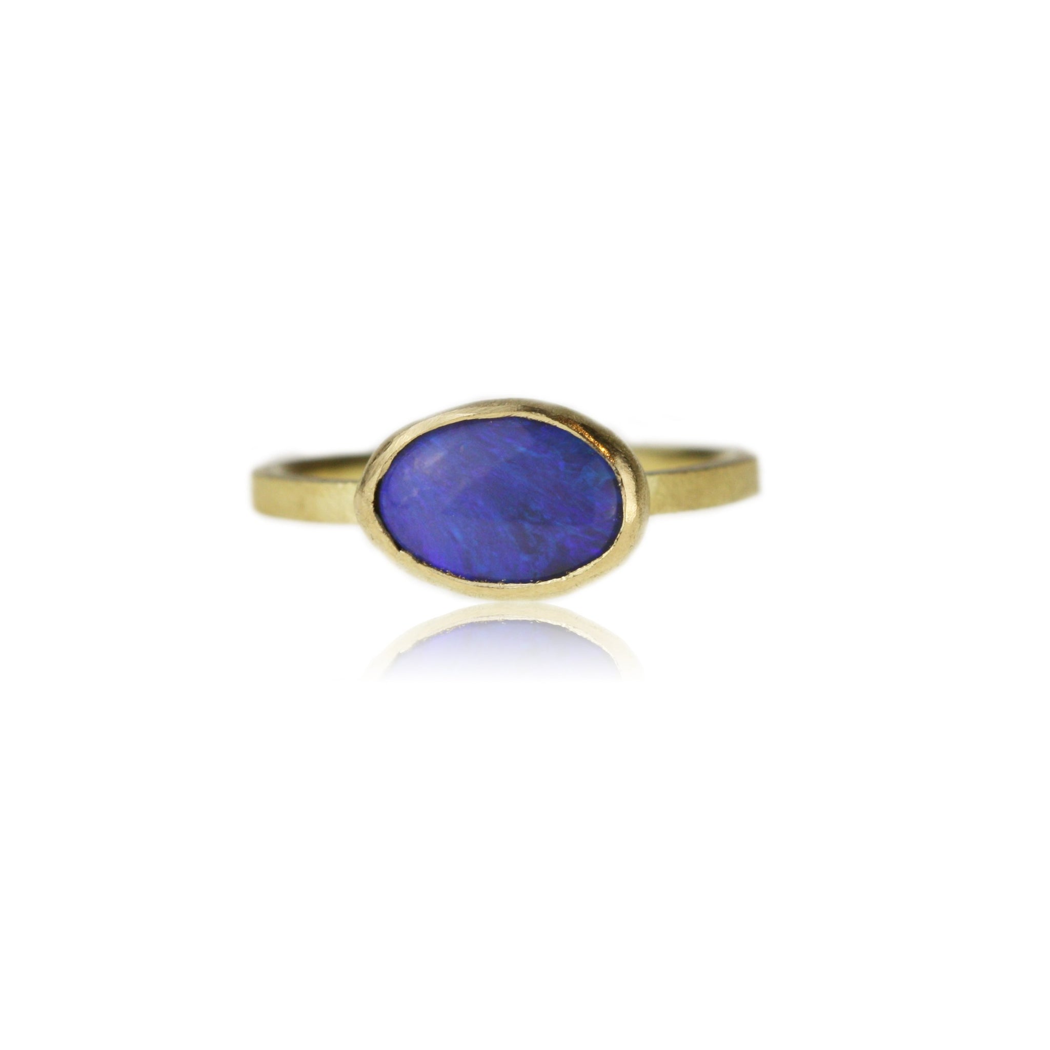 Elegant Blue Opal Ring