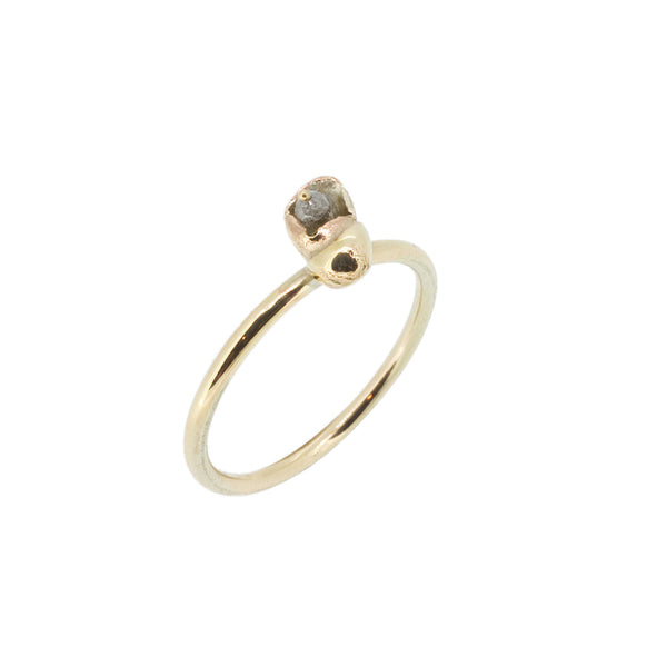Shell Gold Diamond Ring