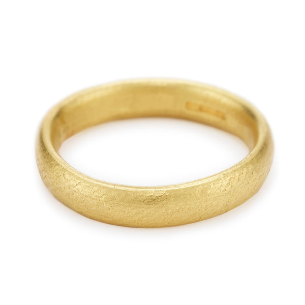 Oval Section Gold Band 4mm