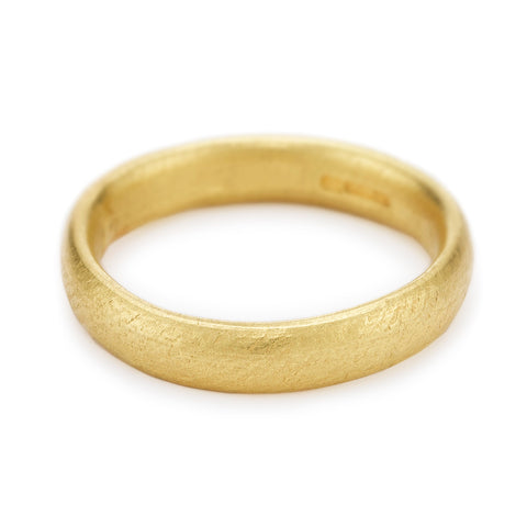 Oval Section Gold Band 4mm