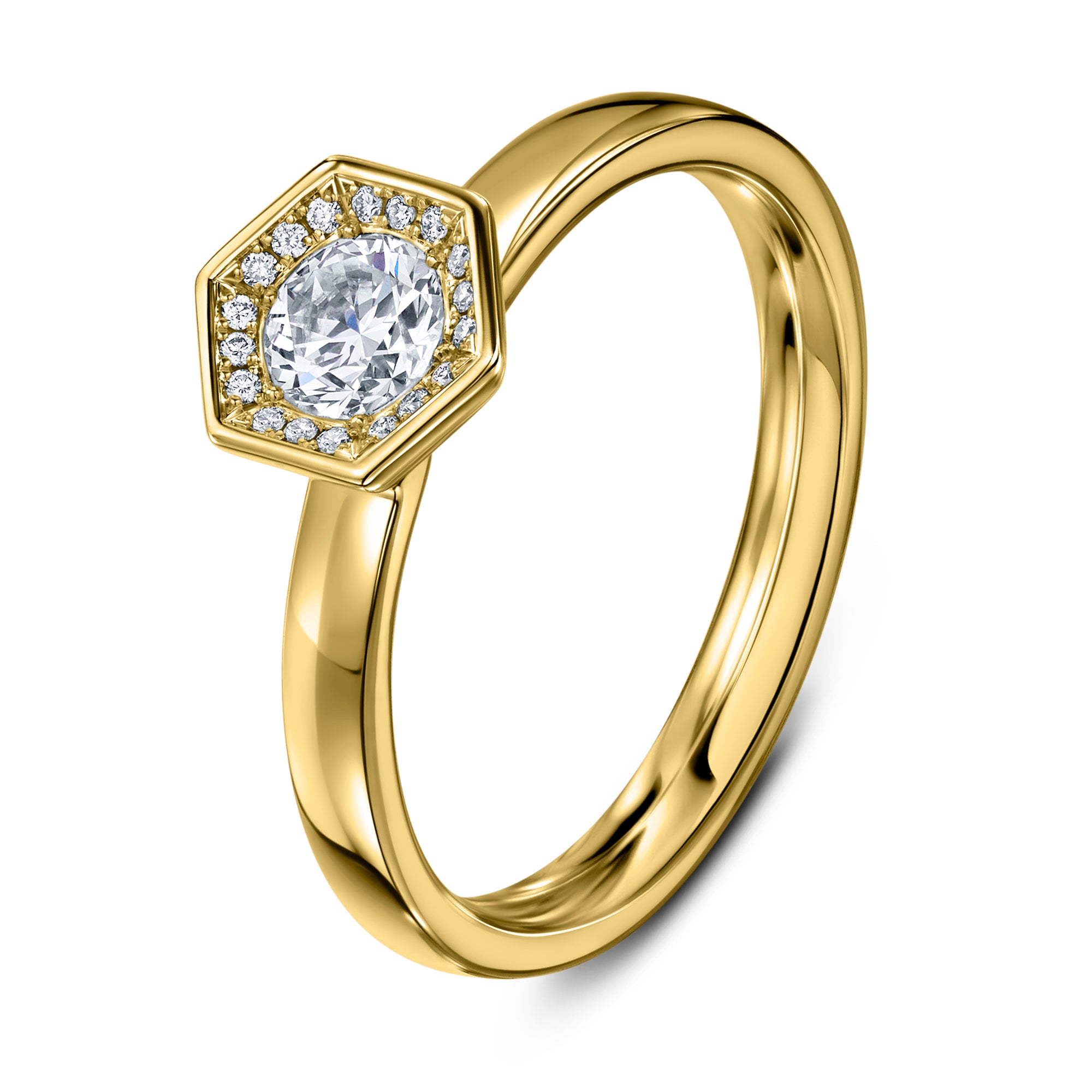 Chapiteau Diamond & 18ct Yellow Gold Ring