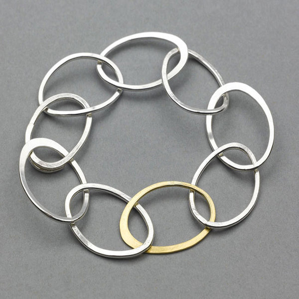 Halo Bracelet Silver With Gold