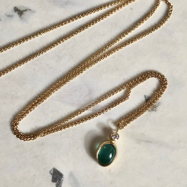 Gold And Tourmaline Freckle Necklace